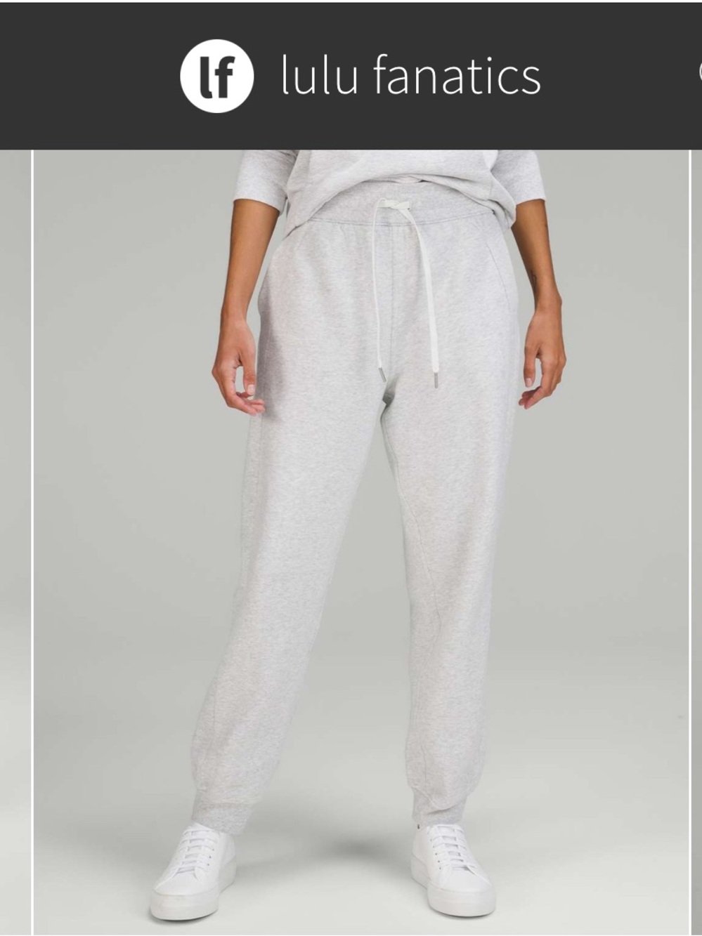 Lululemon Scuba High-Rise Relaxed Jogger Sz 6 Heathered Core Ultra Light Grey - Picture 1 of 8